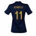 Günstige Frankreich Ousmane Dembele #11 Heim Fussballtrikot Damen WM 2022 Kurzarm